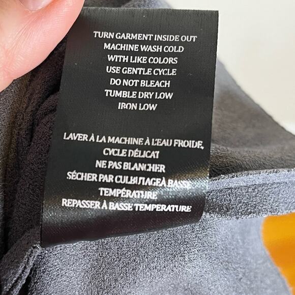 BLANK NYC Dark Gray Faux Suede Drape Front Jacket Size Medium Moto - Picture 6 of 6